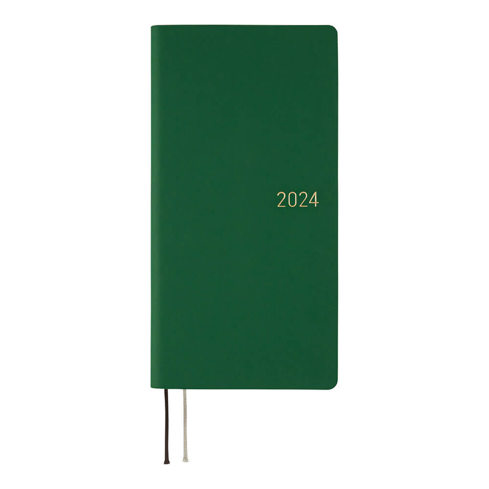 Hobonichi Weeks English 2024 Smooth Forest Green, 32.38