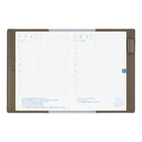Hobonichi A6 Cover - Leather: Taut (Gray & Light Blue)