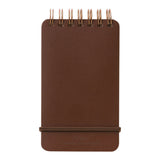 Midori Grain Memo Note Pad Brown Leather