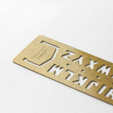 Traveler's Company Brass Stencil Bookmark Alphabet