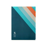 Midori A4 Stripe Navy 5 Pockets Folder
