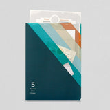 Midori A4 Stripe Navy 5 Pockets Folder