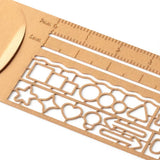 Midori Clip Stencil Ruler Copper