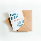 Seventy 70th Birthday Letterpress Card