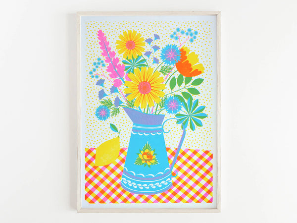 Summer Blooms - A3 Risograph Print