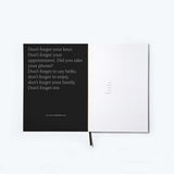 Octagon Design Undated Weekly Planner Black