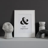 & Is For Ampersand A4 Letterpress Art Print