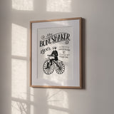 The Boneshaker A4 Letterpress Art Print