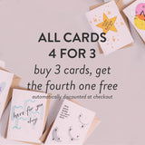 Four Whole Years Old Letterpress 4th Birthday Card