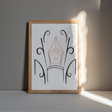 Fountain Pen Letterpress & Gold Foil Art Print