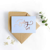 A Precious Baby Boy Card Letterpress New Baby Card
