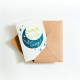 Goodbye Sleep, Hello Baby Letterpress Card