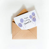Happy Birthday Auntie Letterpress Card
