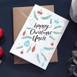 Happy Christmas Uncle Letterpress Card