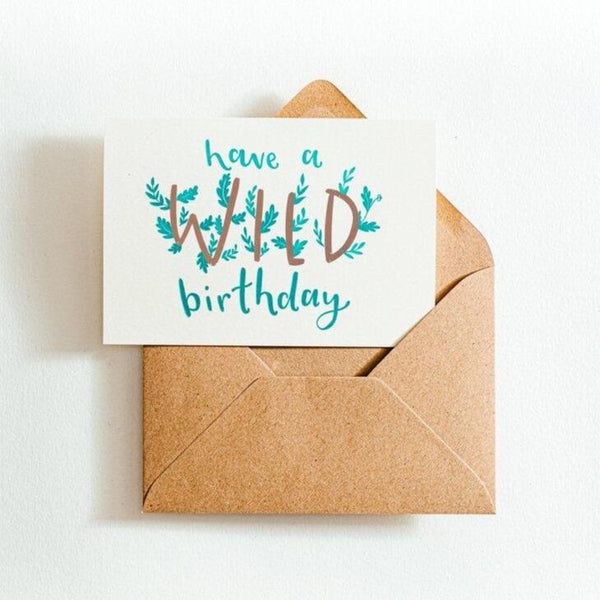 Have A Wild Birthday Letterpress Card