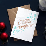 Merry Christmas Daughter Letterpress Card