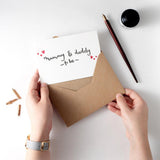 Mummy and Daddy To Be Letterpress New Parents Card