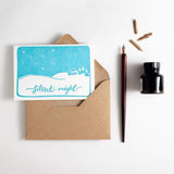 Silent Night Letterpress Christmas Card