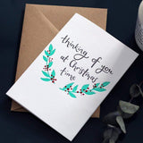 Thinking of You At Christmas Time Letterpress Card