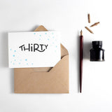 Thirty 30th Birthday Letterpress Card