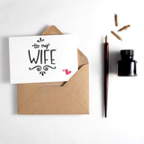 To My Wife Letterpress Card