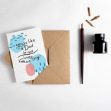 You're Like A Dad To Me Happy Father's Day Letterpress Card