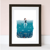 Jade Fisher Swimmer A3 Art Print