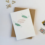 Wishing You A Peaceful Christmas Letterpress Card