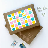 Squares Box of 8 Letterpress Thank you Cards