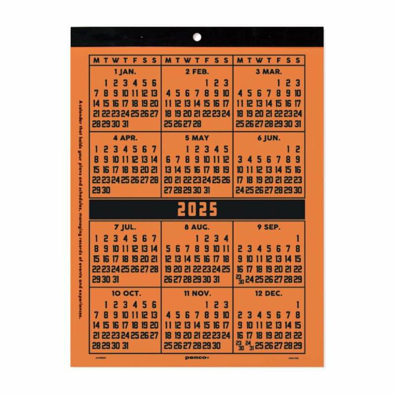 Hightide Penco 2025 A4 Calendar