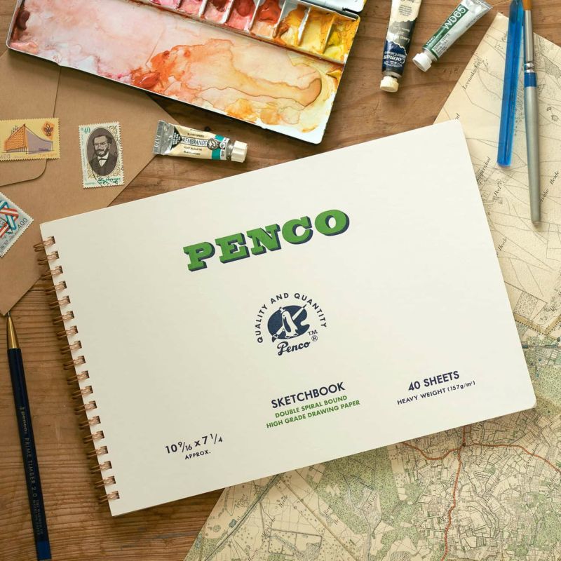 Penco B6 Landscape Spiral Bound Sketchbook heavyweight paper