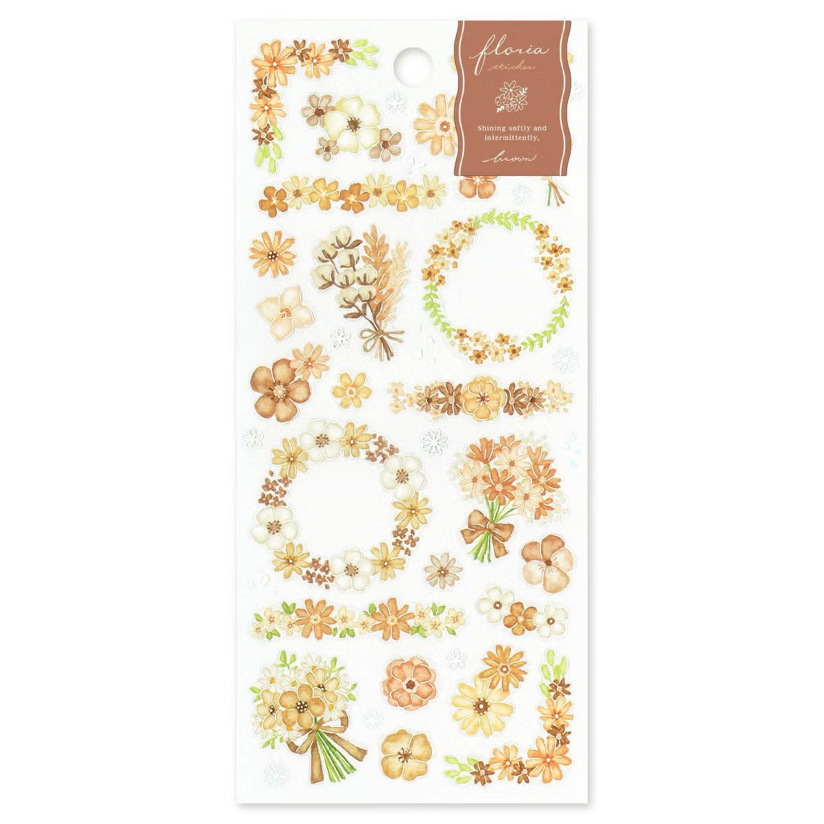 Mind Wave Stickers - Floria - Brown