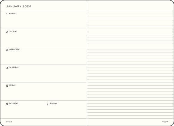 Leuchtturm 2023/24 18 Month Hardcover Diary Planner & Notebook Black