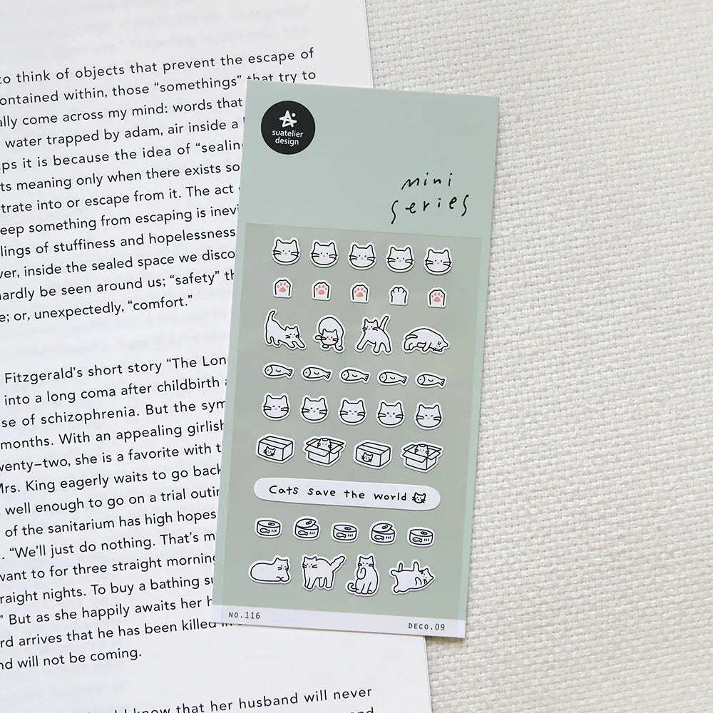 Suatelier Mini Stickers no.116 Deco 09 Cats