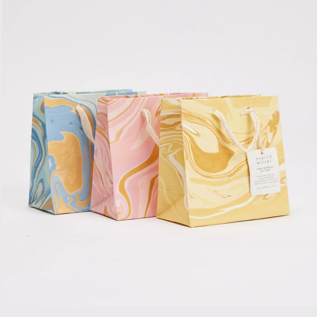 Small Hand Marbled Celebration Gift Bags