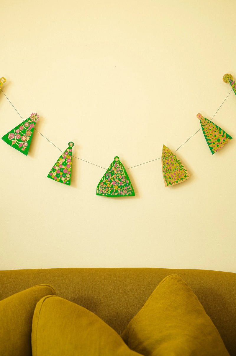East End Press Christmas Trees 3m Sewn Garland