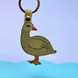 Silly Goose Leather Keyring