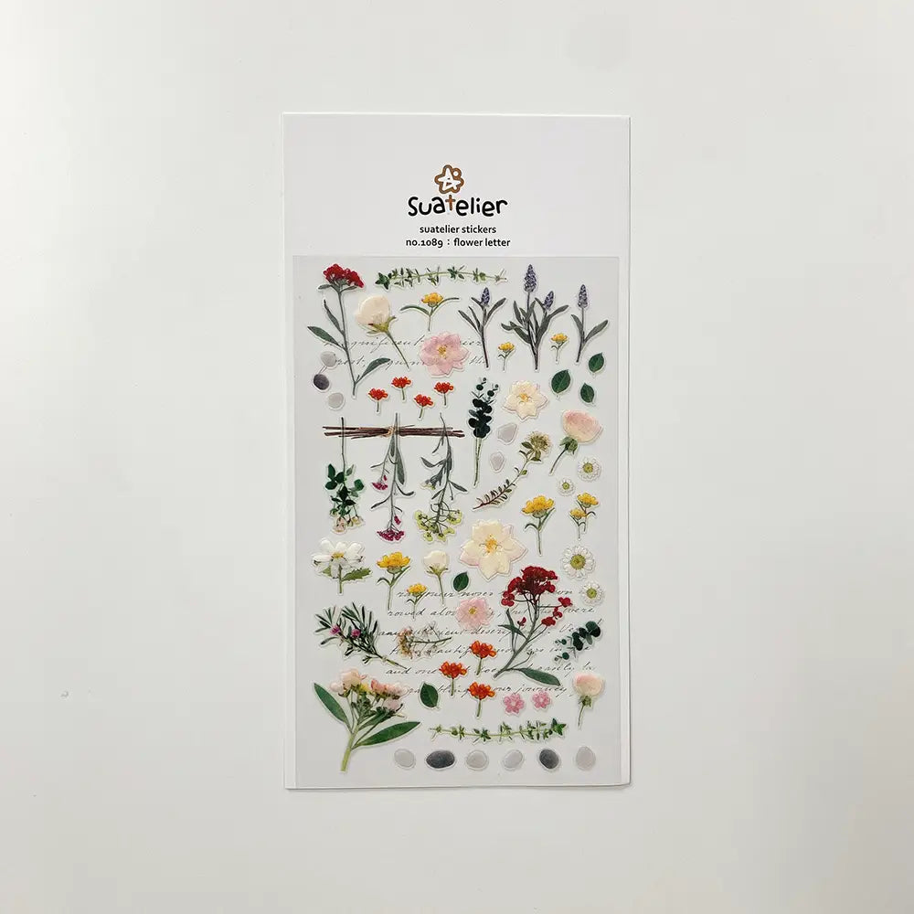 Suatelier Flower Stickers no.1089 Flower Letter