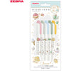 Zebra Mildliner Highlighter 3 O'Clock Snacks Pack of 5