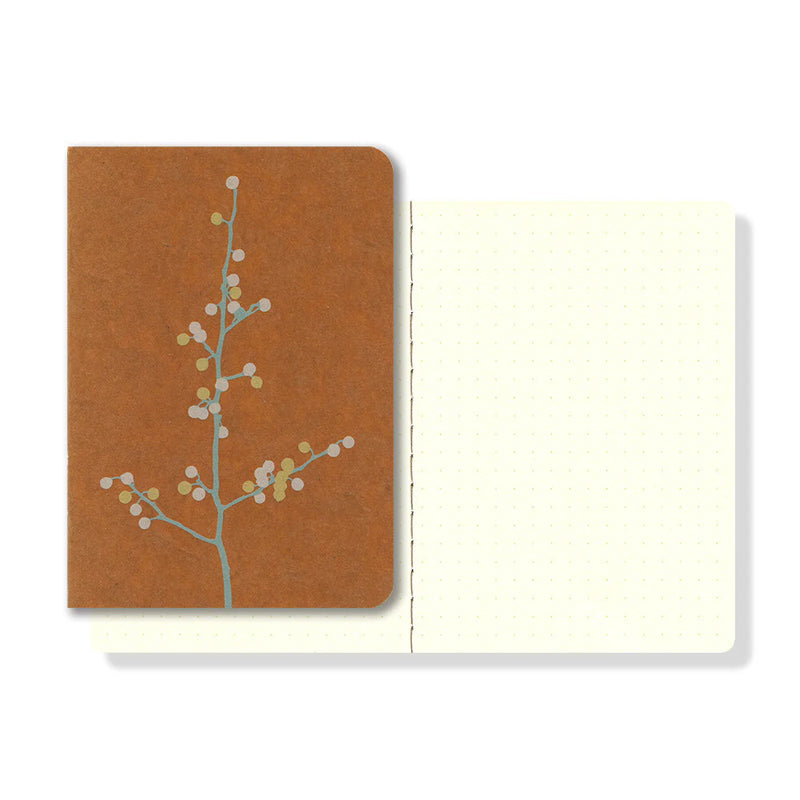 Yamamoto Paper RO-BIKI Branch Flowers Small Notebook - Dot Grid