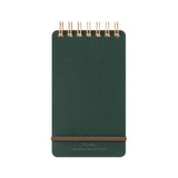 Midori Grain Memo Note Pad Green Leather
