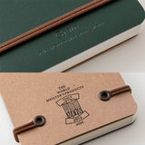 Midori Grain Memo Note Pad Green Leather