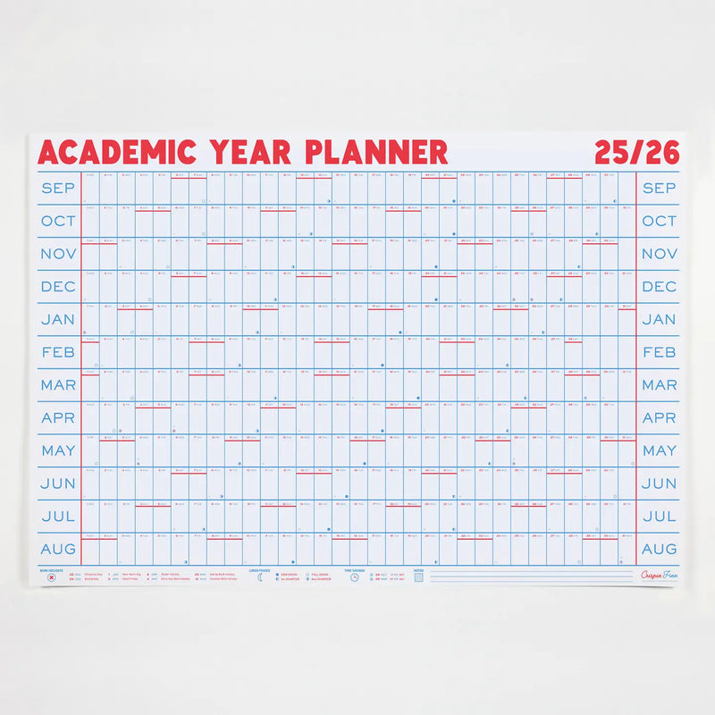 Crispin Finn 2025/2026 Academic Year Wall Planner