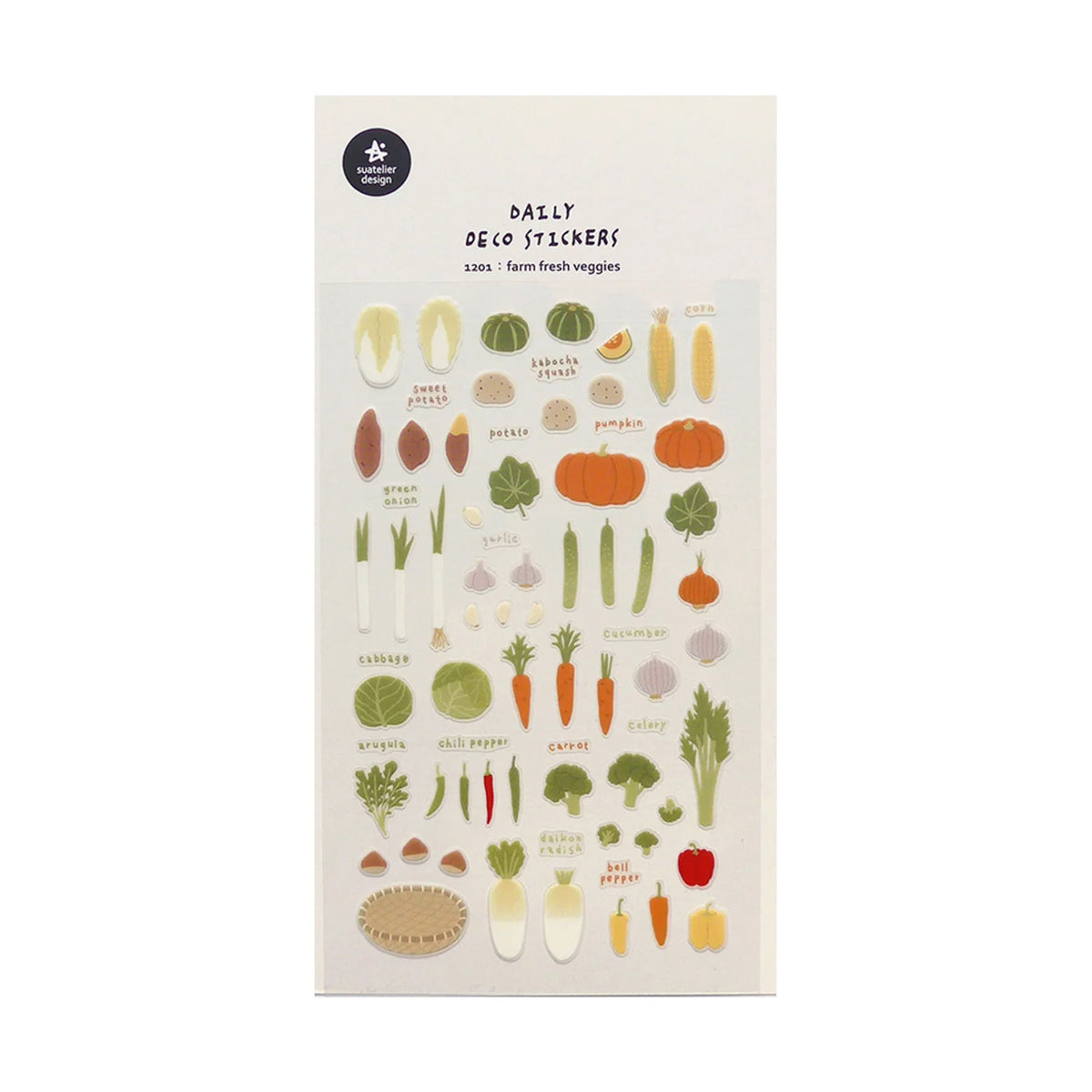 Suatelier Food Stickers no.1201 Farm Fresh Veggies