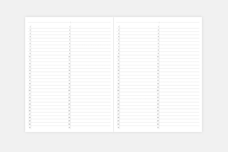 Papierniczeni Monolit Undated Weekly Planner