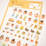 Furukawashiko Daily Seal Stickers - Relax (Brown)