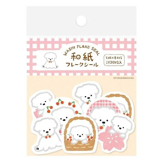Furukawashiko Spring Flake Stickers - Dog