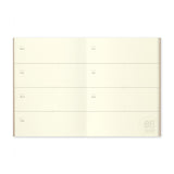 Traveler's Company Notebook Passport Size Refill 007 Weekly Planner Undated