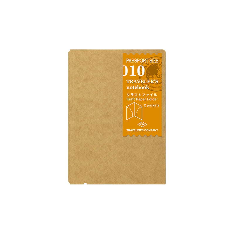 Traveler's Company Notebook Passport Size Refill 010 Kraft Paper Folder