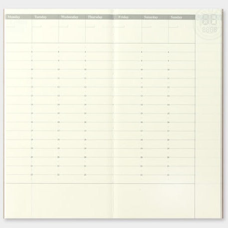 Traveler's Company Notebook Refill 018 Free Diary Weekly Vertical